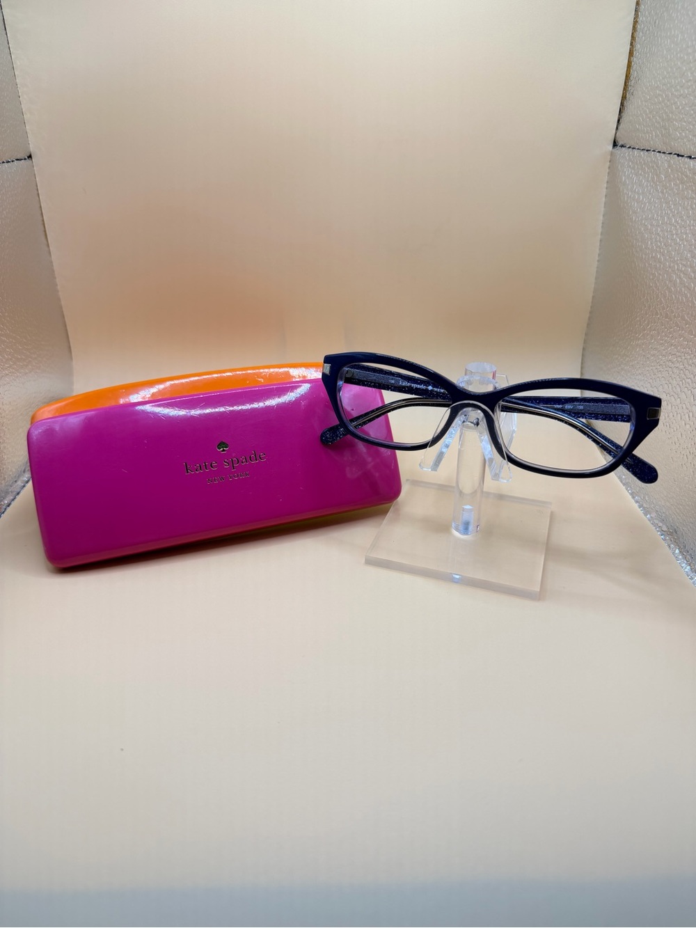 kate spade navy cat-eye glasses